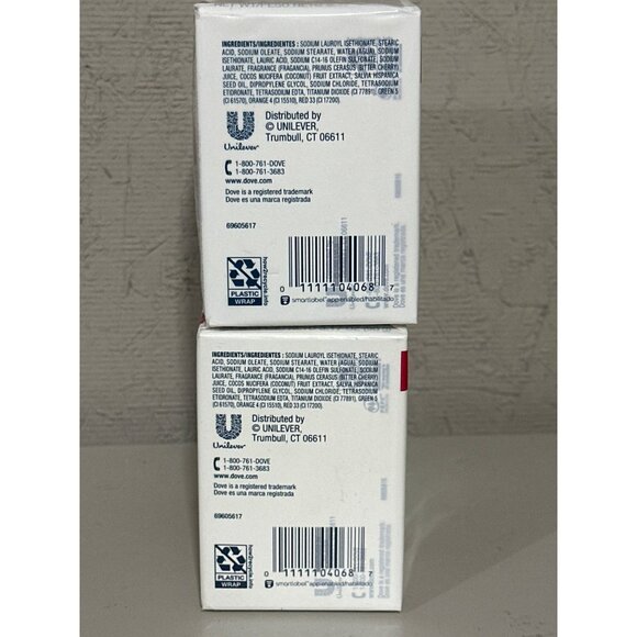 Dove Revitalizante Cherry & Chia Milk Beauty Bar Soap 3.17 Oz 3-Pack 6 bars - Picture 2 of 2